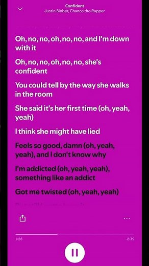 Justin Bieber - Confident ft. Chance The Rapper