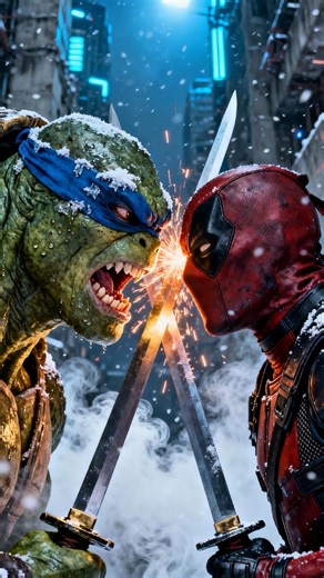 DEADPOOL VS LEONARDO: Unhinged Blades! ⚔️🍕 #shorts