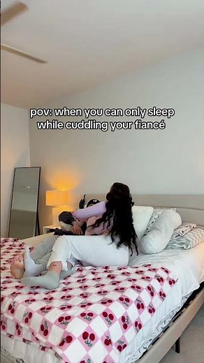 POV: when you can only sleep cuddling your fiancé… #couple #couplegoals