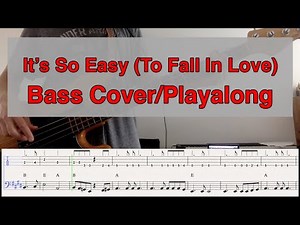 It's So Easy (Linda Ronstadt) - Bass Cover and Playalong with Notation and Tab