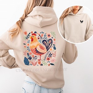 Chicken Lover Cottagecore Hoodie,chicken Shirt,cozy Farmhouse Sweatshirt,rustic Animal Hoodie,gift for Nature Enthusiast,chicken Hoodie - Etsy