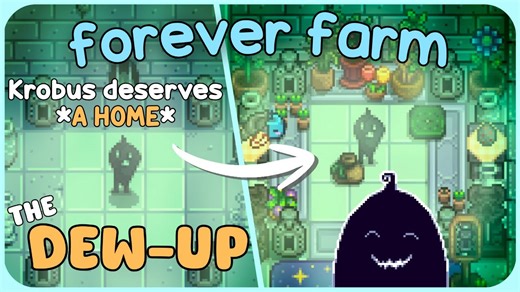 Krobus and the dwarf deserve a cozy home | Stardew Valley build