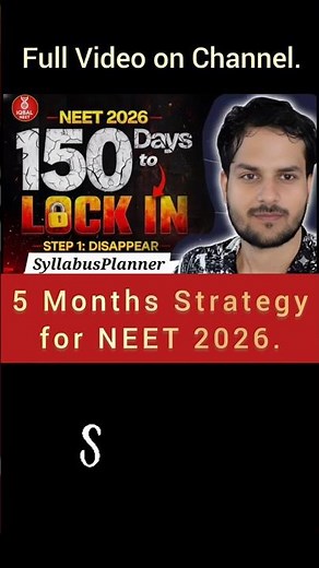 NEET 2026 StudyPlan-Last 5 Months Strategy | Block Revision Plan | #neet #neet2026 #shorts #viral#pw