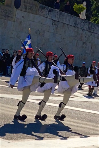 I Spent The Day With Greece's Presidential Guard #athens #cosplay #evzones #viral #shorts #ytshorts