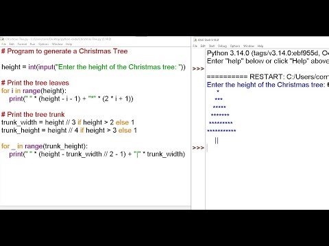 Python program to generate an ASCII Christmas Xmas tree