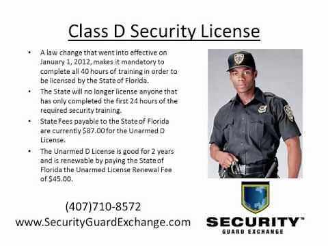Florida Class D Security License Orlando