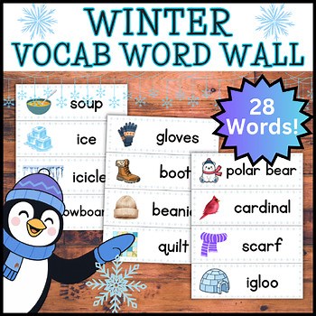 Winter Word Wall! Preschool / Kindergarten January Feb Vocabulary Write the Room