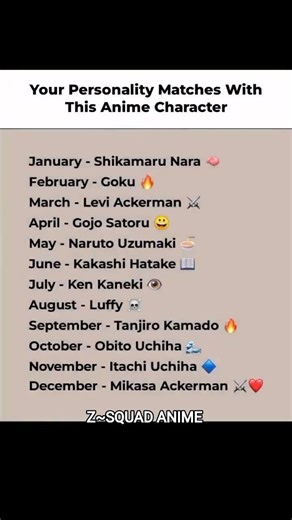 ​Choose Your Month: Which Anime Hero Are You? ⚔️