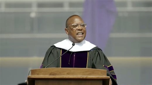 Ronnie Barnes delivers commencement speech at East Carolina University graduation
