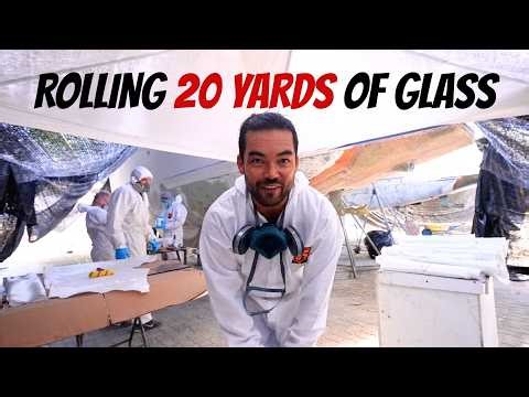 RAW AND UNEDITED OVERHEAD FIBERGLASSING DEMONSTRATION - (Episode 353)