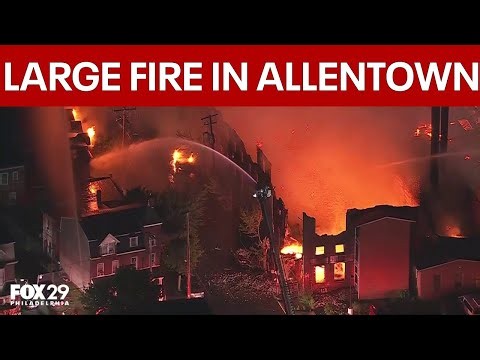 Crews battles massive fire in Allentown: SKYFOX