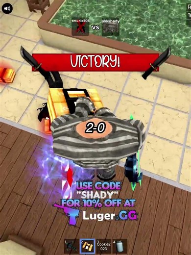 1v1ning trash talker (he trash talked my hacked account) #murdermystery2