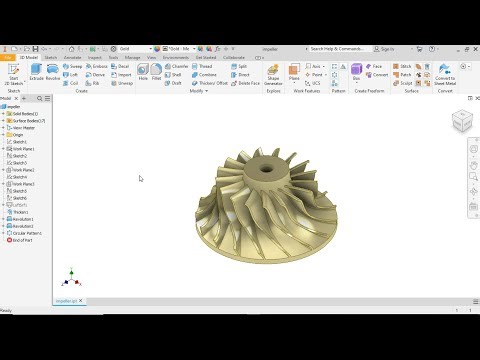 How to Model a Mechanical Impeller in Autodesk Inventor (Step-by-Step)