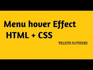 Creating hover effects using HTML and CSS