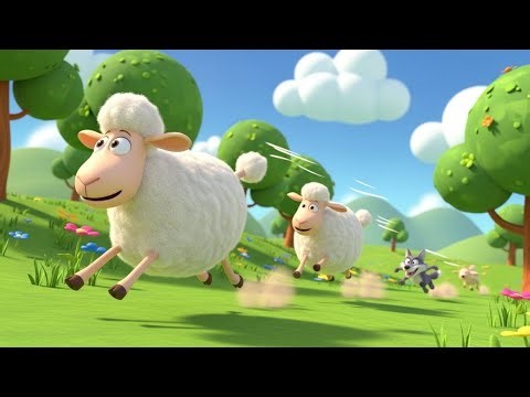 Minecraft Tiny Wolf Chased the Running She | Nursery Rhymes for Kids & Baby Songs