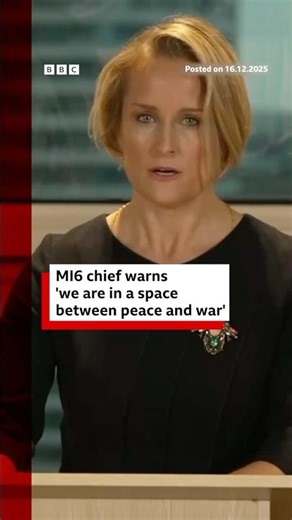MI6 chief warns 'we are in a space between peace and war'. #BBCNews