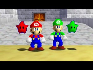 Mario and Luigi with Luma in Mario 64 - Full Game Walkthrough
