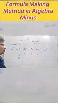 Formula Making Method in Algebra Minus | Math in odia | Simplification