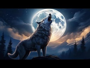 Wolf Howling in the Night Forest 🌲🐺 Calming Sounds for Sleep & Meditation