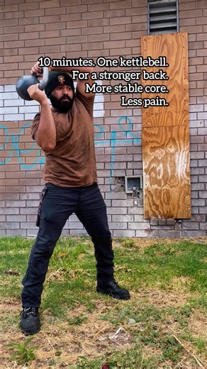 Tiny Tank on Instagram: "A stronger back doesn’t come from sitting still — it comes from moving with intent. This 10-minute kettlebell flow targets your thoracic spine, shoulders, and core — all key areas for long-term pain relief and posture correction. 🔸 Dig Clean to Halo — Opens the thoracic spine, strengthens shoulder stability, and increases range of motion. 🔸 Half-Kneeling Rotational Press — Builds rotational core strength, reinforces posture, and improves shoulder control while protecti