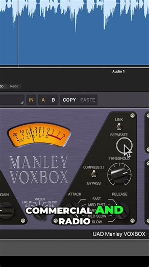 Get A HUGE Voiceover Sound: Manley Vox Box Compressor Settings #shorts
