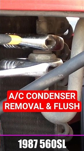 R107 - 1987 560SL AC Condenser & Drier Removal and Flush #560SL #ACMaintenance #TonLiveTV