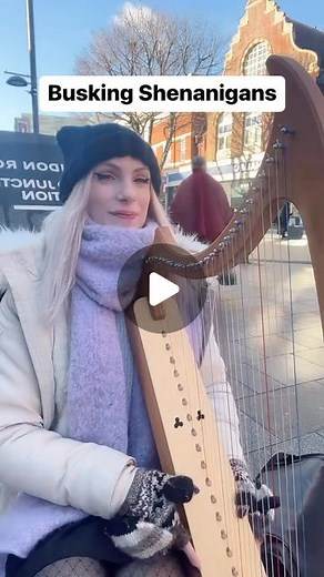 🎵Robyn🎵 on Instagram: "Never a dull day 🥲 thought I’d post this here! . . . . #busking #busker #music #musician #harp #harpist #tiktok #begging #funny #viral #ootd #crazy #facepalm"