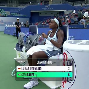 393K views · 9.9K reactions | One set up ☝️ Coco Gauff takes the opener 6-3 against Siegemund. #WuhanOpen | WTA | Facebook
