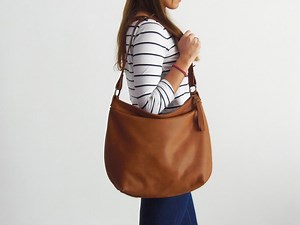 Tan Hobo Purse -tan Soft Leather Bag -leather Hobo Bag -leather Shoulder Bag -women's Large Hobo Handbag -slouchy Shoulder Purse -laptop Bag - Etsy