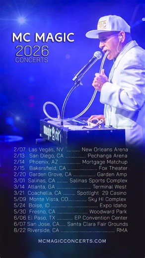 Everyone is invited to my 2026 concerts calendar. I hope to see you there. Make sure to click the link and go check all the dates and ticket availability. 🩷 MCMagic.world | MC Magic