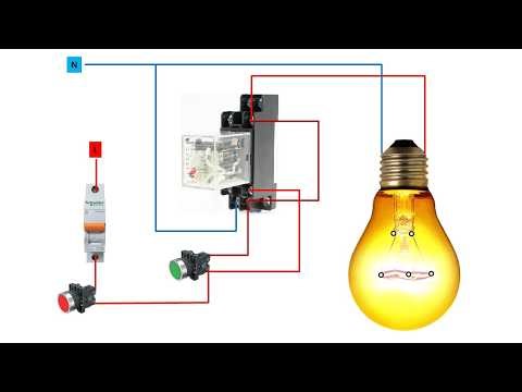 relay holding using push buttons | holding circuit using relay