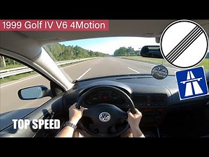1999 Volkswagen Golf IV 2.8 V6 4Motion (204PS) POV Autobahn Drive Top Speed (1080p FullHD)
