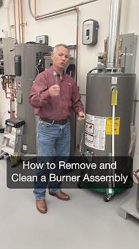 Examine a burner assembly for a gas water heater