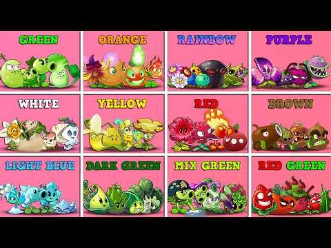 All COLOR Team Plants Battle - Who Will Win? - PvZ 2 Teams Plant Tournament
