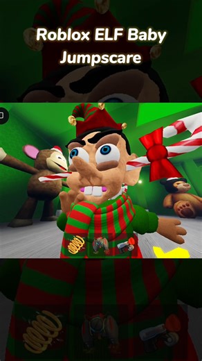 Roblox ELF Baby Obby Jumpscare. 😱 #roblox #robloxjumpscare #shorts