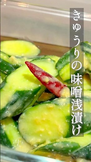 【揉んで30分放置するだけ】ポリポリ食感がクセになる！さっぱり旨いきゅうりの味噌浅漬け #shorts #いっぺーの味噌レシピ