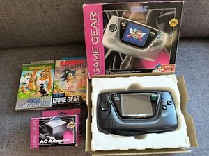 🔥Original Sega Game Gear Bundle, Adapter, Sonic 1&2 & Lucky Caper Game WORKING 96427011781| eBay