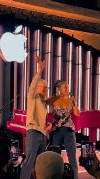 Alicia Keys + Tim Cook in NYC for Apple’s 50th Celebration!