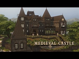Goth almost gothic Medieval Castle build in The Sims 4 | no CC