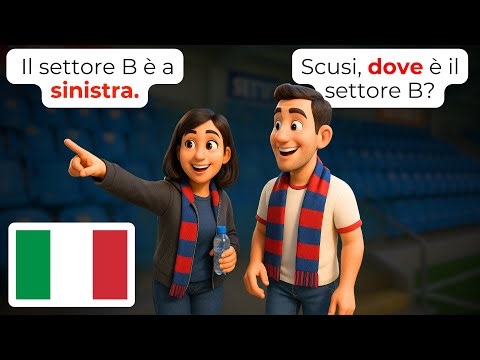 🇮🇹 Sports Talk at Italian Stadiums | A1-A2 | Learn Real Italian for Beginners | Speak Like a Native