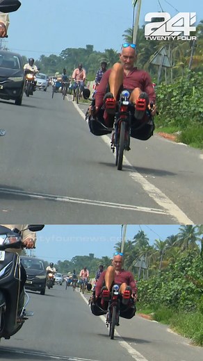 697K views · 12K reactions | സൈക്കിളില്‍ ലോകം ചുറ്റുന്ന അമേരിക്കന്‍ സഞ്ചാരി റിച്ചാര്‍ഡ് വീണ്ടും കേരളത്തിലെത്തി | 24 News | Facebook