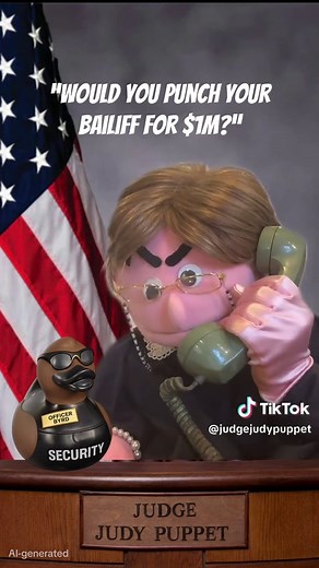 I had to! Sorry, Byrd! 🤑 He’ll be ok. Follow for more #judgejudypuppet #judgejudy #roadto15k #fyp