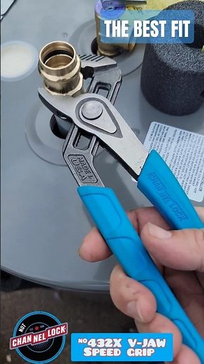 Fittings vs Channellock V-Jaw Speed Grip Plier ‎⁨@CHANNELLOCKBLUE⁩ #MadeintheUSA #speedgrip #pliers