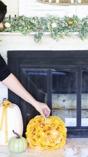 26K views · 532 reactions | Light up floral pumpkin! 朗 So stinkin' cute for Fall! | The Craft Patch | Facebook