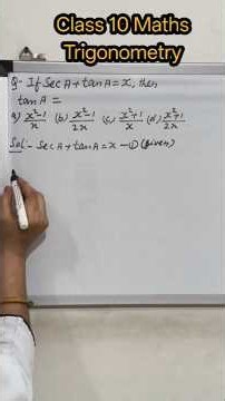 Class 10 Maths/ Trigonometry MCQ #youtubeshorts #shortsfeed #trending#viral