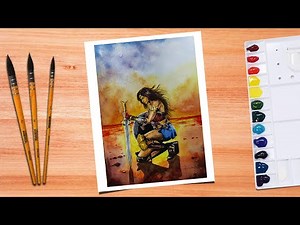 Painting Wonder Woman in Watercolor | Powerful Warrior Tribute