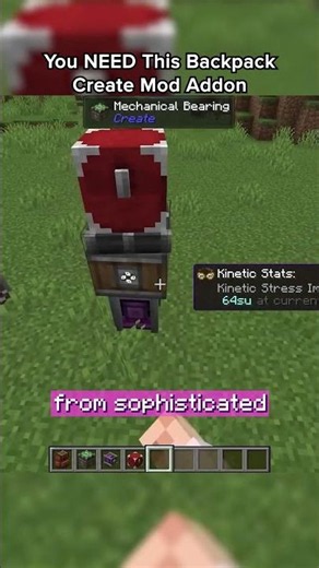 You NEED This Backpack Create Mod Addon ! #minecraft #createmod