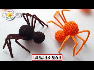 Giant Stuffed Spider - Jayda InStitches LIVE Crochet Tutorial - October 30, 2025