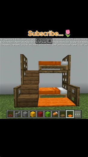 Minecraf Bunk Bed Design 🛏️ | #shorts #minecraft #millionviews #beddesign #tutorial #ramzan #viral