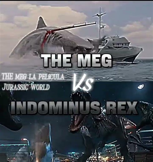 THE MEG vs indominus rex 😭